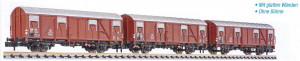 Liliput N L260137 3x Güterwagen Glmhs 50 glatte Wände DB Ep.III - OVP NEU