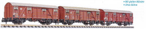 Liliput N L260138 3x gedeckte Güterwagen Gbs 245 glatte Wände DB Ep.IV - OVP NEU