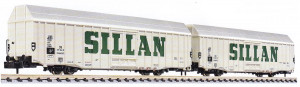 Liliput N L260158 2x großräumiger Güterwagen Hbbks DB SILLAN Ep.III - OVP NEU