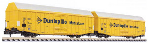 Liliput N L260160 2x großräumiger Güterwagen Hbbks DB Dunlopillo Ep.IV - OVP NEU