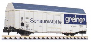 Liliput N L265808 Großraumgüterwagen Hbks DB Schaumstoffe Greiner Ep.IV -OVP NEU