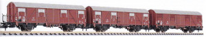 Liliput N (1/160) L260131 Set gedeckte Güterwagen DB Ep.III -OVP NEU