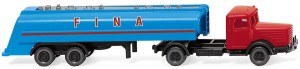 Wiking N 1/160 098242 Büssing 8000 Tanksattelzug Fina rot/blau - NEU