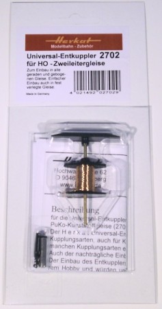 Herkat H0 2702 Unterflurentkuppler H0 für 2-Leiter Gleis 1 Stück  - OVP NEU
