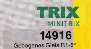 Minitrix N 14916 Gebogenes Gleis R1 6' R=194,6mm - NEU