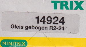 Minitrix N 14924 Gebogenes Gleis R2 24' R=228,2mm - NEU
