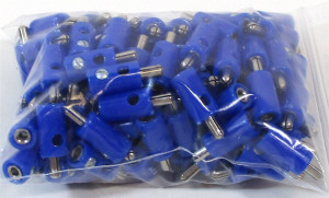 Schneider 4063 - Querlochstecker 100 Stück blau - OVP NEU