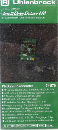 Uhlenbrock 74570 Lokdecoder Intelli-Drive Deluxe Plux 22 -OVP - NEU