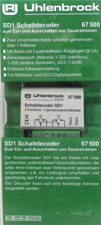 Uhlenbrock 67500 SD1 Schaltdecoder - OVP - NEU