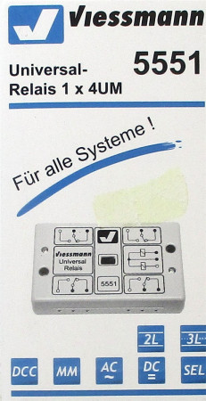 Viessmann 5551 Universal-Relais 1 x 4UM für alle Systeme OVP - NEU