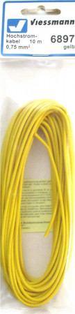 Viessmann 6897 Hochstrom-Kabel 0,75 mm² 10 m Gelb OVP - NEU