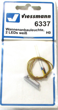 Viessmann 6337 H0 Wannananbauleuchte 2 LED weiß OVP - NEU