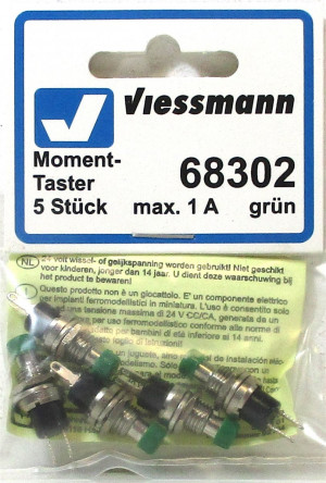 Viessmann 68302 Moment-Taster 5 Stück max. 1A grün OVP - NEU