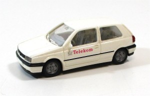 Spur H0 PKW Wiking VW Golf weiß Telekom  (54/38)