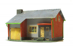 Spur H0 Fertigmodell (3) Wohnhaus/Siedlungshaus (H0-0083E)