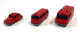 Wiking N 1/160 VW + MB 3 Feuerwehrfahrzeuge (6464e)
