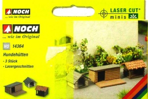 Noch H0 14364 Hundehütten 3 Stück Laser-Cut - OVP NEU