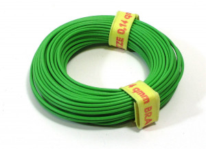 Kabel / Litze grün 10m 0,14mm² - verschiedene Marken (0,08€/m) (Z122)