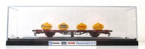 Viessmann H0 Messemodell 2018 Flachwagen mit Tanks OVP (1481E)