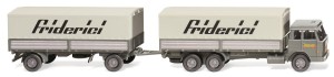 Wiking H0 1/87 047502 Hanomag Henschel Pritschenhängerzug Friderici  - OVP NEU