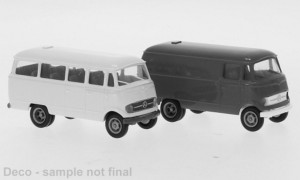 Brekina H0 1/87 10212 Mercedes Sortiment zum Bau je ein MB L 319Kasten MB O 319Bus 1960,  - NEU