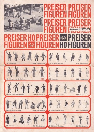 Preiser Figuren Auswahl-Katalog Ausgabe 1970-71