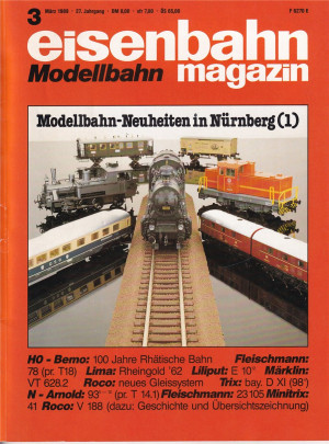Zeitschrift Eisenbahn Magazin  Ausgabe 3/1989