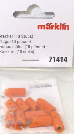 Märklin H0 71414 Stecker orange  10 Stück - OVP NEU