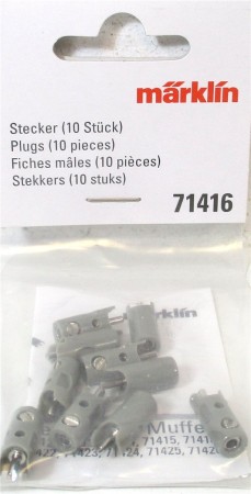 Märklin H0 71416 Stecker grau   10 Stück - OVP NEU