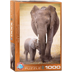 Eurographics Puzzle Tiere Elephant & Baby 1000 Teile - NEU