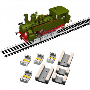 Proses [PRR-M-04] HO/OO Modellbahn-Rollböcke + Reinigungsfilze für Märklin - NEU