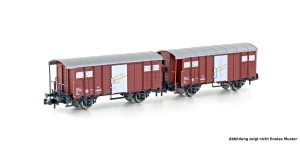 Hobbytrain N H24251 2er Set gedeckte Güterwagen K3 SBB, Ep.IV - NEU