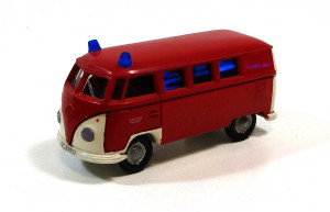 Brekina H0 1/87 VW T1 Bus Transporter rot / weiß Umbau