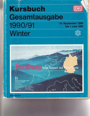 Kursbuch Gesamtausgabe 1990/91 Winter Dienststück (L-157)