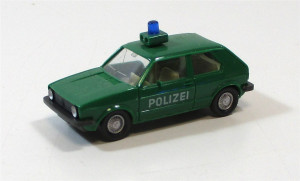Wiking H0 1/87 VW Golf I Polizeiwagen grün 