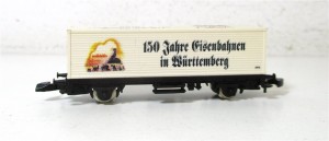 Märklin Z mini-club Containerwagen 150 Jahre Eisenbahnen Württemberg (5936F)