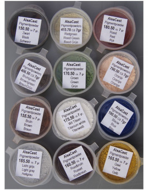 AlsaCast Spur H0 110.50 Set Pigmentpulver 12 Farben  - OVP NEU