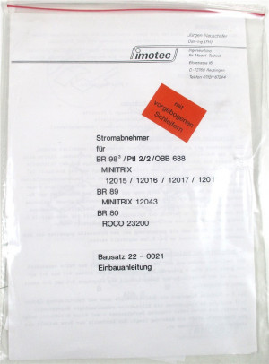Imotec 22-0021 Stromabnehmer BR 98 / BR 89 / BR 80(1774f)
