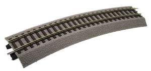 Roco Line H0 42522 Gebogenes Gleis mit Bettung R2=358mm 30' - 1 Stück 