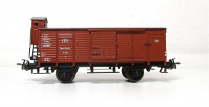 Trix Express H0 3420 gedeckter Güterwagen mit Bremserhaus 11851 DB (4849F)