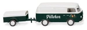 Wiking H0 1/87 030005 VW T2 Kastenwagen mit Anhänger "Pülleken" - OVP NEU