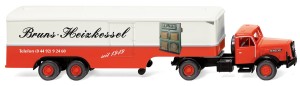 Wiking H0 1/87 051326 Koffersattelzug (Henschel) "Bruns" - OVP NEU