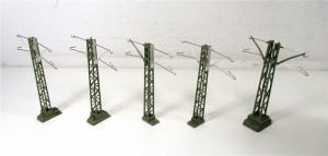Märklin H0 Oberleitung Turmmast für M + K-Gleise mit 2 Auslegern 5 Stück (Z112-3F)
