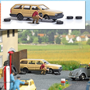 Busch H0 7822 Action Set: Radwechsel - NEU