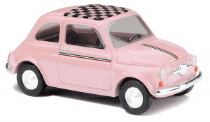 Busch H0 48733 Fiat 500, Pretty in Pink - NEU