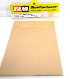 Brawa H0 2888 Klinkerplatten beige 2 Stück OVP (Z103-6F)