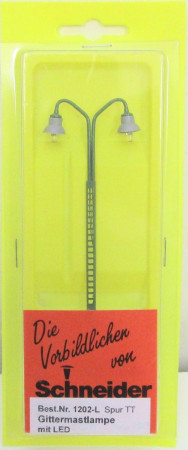 Schneider H0 1302-L Gittermastlampe hoch 2-fach mit LED 14-16V - OVP NEU