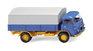 Wiking H0 1/87 041102 MAN 415 Pritschen-Lkw blau/melonengelb - OVP NEU