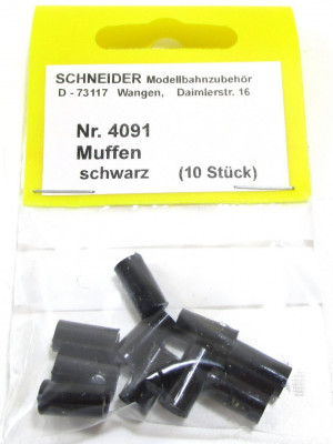Schneider 4091 - Muffen 10 Stück schwarz - OVP NEU