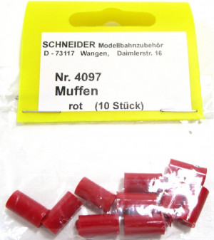 Schneider 4097 - Muffen 10 Stück rot  - OVP NEU